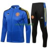 Manchester United Ensemble Vestes d'Entraînement 21-22 Bleue Pour Homme